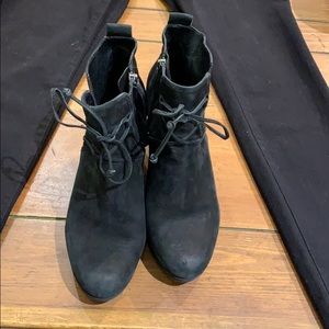 Eileen fisher black nubuck bootie 7.5
